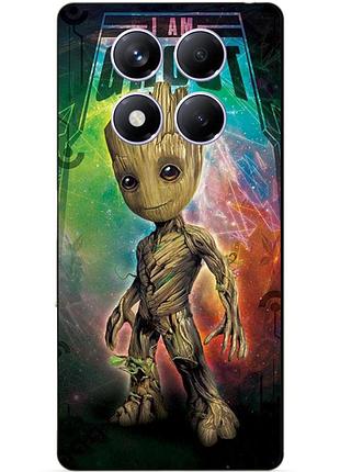 Чехол силиконовый бампер для xiaomi redmi note 14 pro с рисунком groot грут стражи галактики