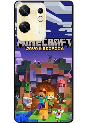 Силіконовий чохол бампер для infinix zero 30 4g з картинкою майнкрафт minecraft