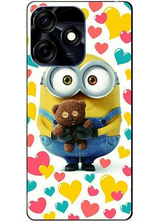 Силиконовый чехол бампер для tecno spark 10c с рисунком миньон боб minion