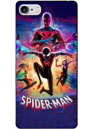 Силиконовый чехол бампер для iphone 6 spider man человек паук