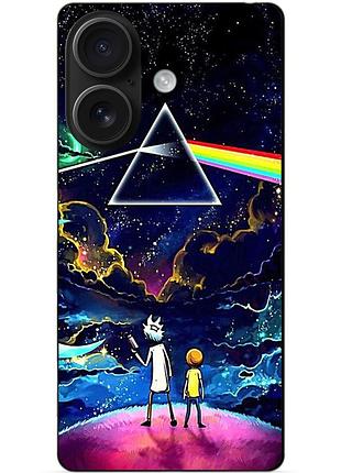 Силіконовий чохол бампер для iphone 16 з малюнком рік і морті rick and morty