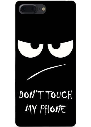 Силиконовый чехол бампер для iphone 8 plus с рисунком глаза dont touch my phone