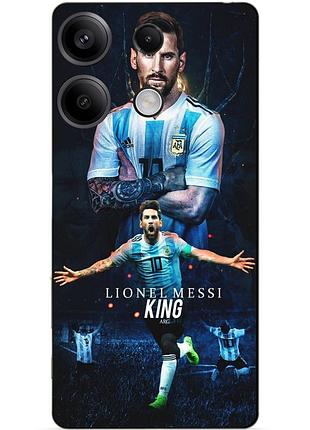 Силіконовий чохол бампер для xiaomi poco m6 pro з малюнком messi or мессі