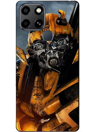 Чехол силиконовый бампер для infinix smart 6 с рисунком бамблби bumblebee трансформеры