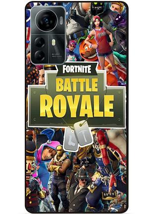 Силиконовый чехол бампер для zte blade a72s игра fortnite фортнайт