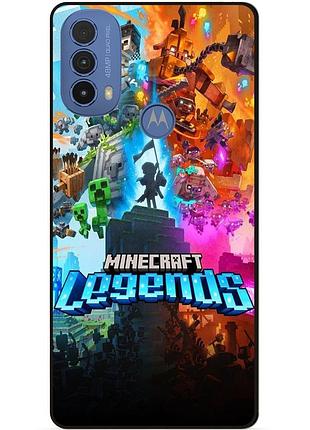 Силіконовий чохол бампер для motorola moto e20 гра майнкрафт minecraft