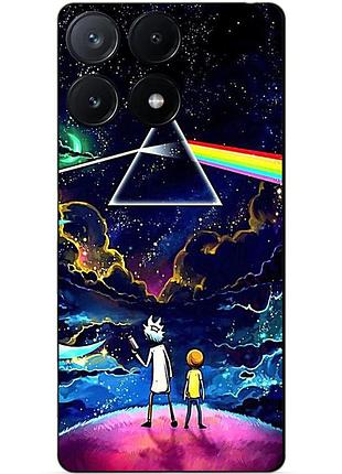 Силіконовий чохол бампер для motorola moto g75 з малюнком рік і морті rick and morty