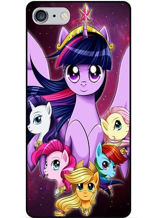 Силіконовий бампер чохол для iphone 6 plus з малюнком поні my little pony