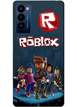 Силиконовий бампер чехол для tecno camon 18p з картинкою roblox