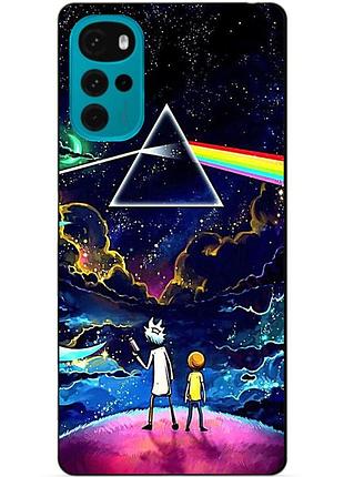 Силіконовий чохол бампер для motorola moto g22 з малюнком рік і морті rick and morty