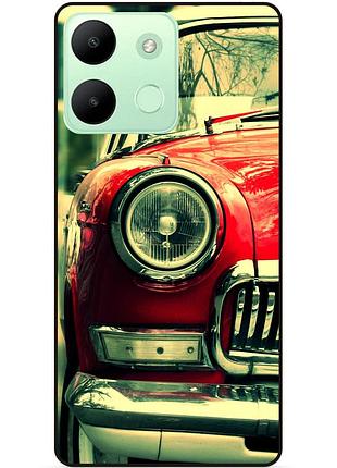 Силіконовий чохол бампер для infinix smart 7 hd з малюнком ретро-авто chevrolet машина