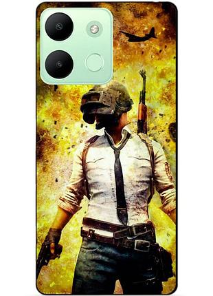 Чехол силиконовый бампер для infinix smart 7 hd с рисунком пабг puвg