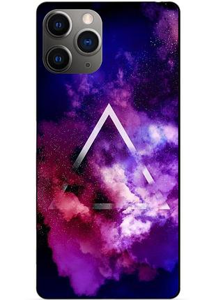 Силиконовый чехол бампер для iphone 11 pro max с рисунком космос галактика