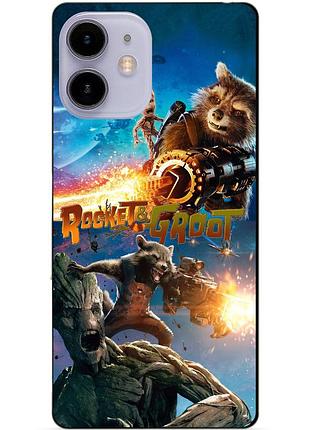 Силіконовий чохол бампер для iphone 11 rocket groot ракета грут стражі галактики