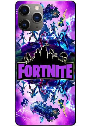 Силиконовый чехол бампер для iphone 11 pro с рисунком fortnite marvel фортнайт марвел