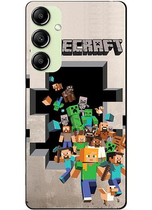 Силіконовий чохол бампер для samsung s21 з картинкою minecraft майнкрафт