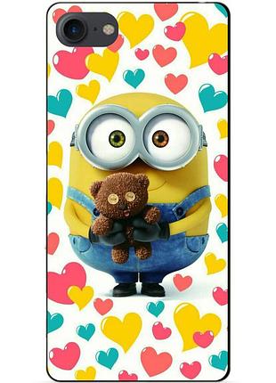 Силиконовый чехол бампер для iphone se 3 2022 с рисунком миньон боб minion