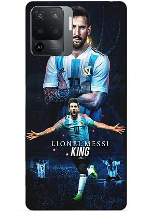 Силиконовый чехол бампер для oppo reno 5 lite с рисунком messi аргентина месси