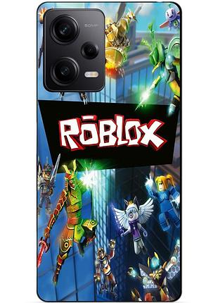 Силиконовый чехол бампер для xiaomi redmi note 12 pro 5g с картинкой roblox роблокс