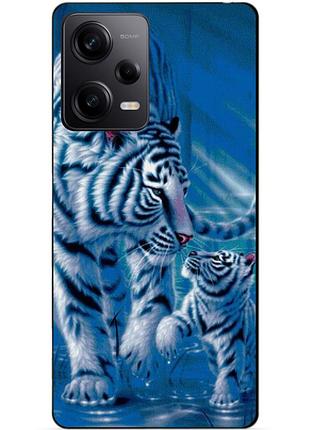 Силіконовий чохол бампер для xiaomi redmi note 12 pro 5g з малюнком тигри