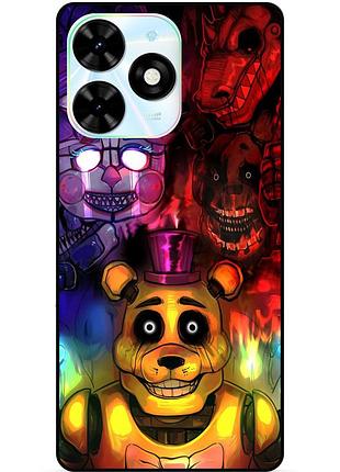 Чехол силиконовый бампер для infinix smart 8 plus (x6526) с рисунком фредди freddy аниматроники