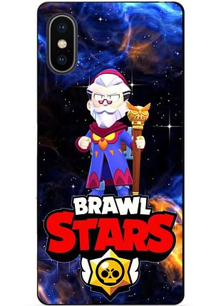 Силиконовый чехол бампер для iphone xs с героем космический бравл байрон