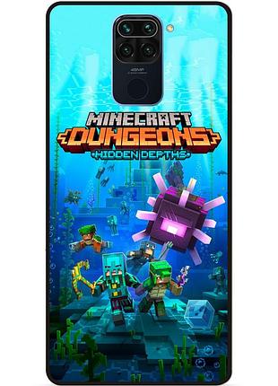 Силіконовий чохол бампер для xiaomi redmi note 9 з малюнком майнкрафт minecraft