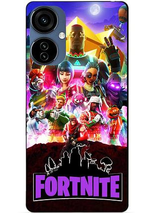 Силіконовий чохол бампер для tecno camon 19 neo з малюнком fortnite фортнайт