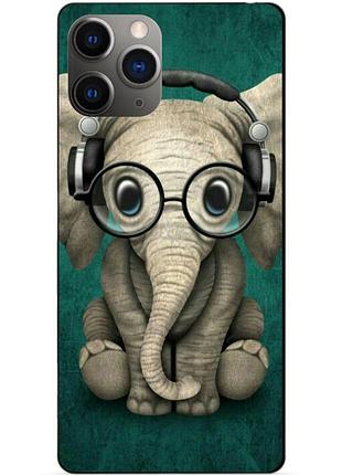 Силіконовий чохол бампер для iphone 11 pro max з малюнком слоник