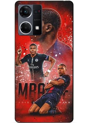 Силіконовий бампер чохол для oppo reno 7 з малюнком мбаппе псж mbappe