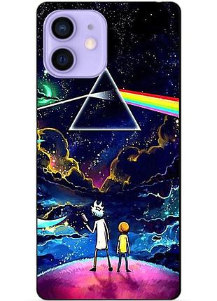 Силіконовий чохол бампер для iphone 12 з малюнком рік і морті rick and morty