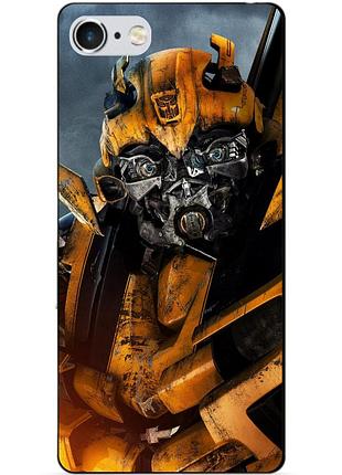 Силиконовый чехол бампер для iphone 6 с рисунком бамблби bumblebee трансформеры