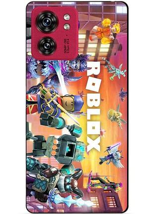 Силіконовий чохол бампер для motorola edge 40 з картинкою роблокс roblox