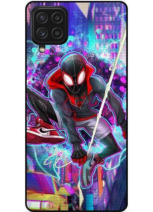 Чехол силиконовый бампер для samsung a22 с картинкой spider man человек паук майлз моралес
