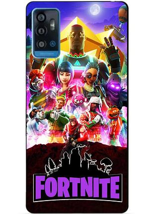 Силіконовий чохол бампер для zte blade a71 з малюнком fortnite фортнайт