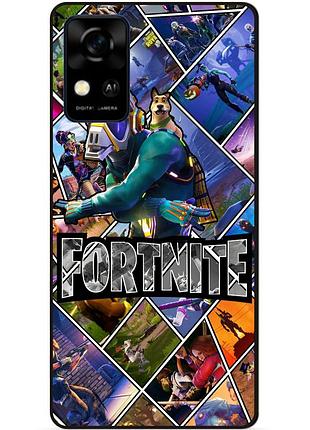 Чехол силиконовый бампер для zte blade a31 с картинкой фортнайт fortnite