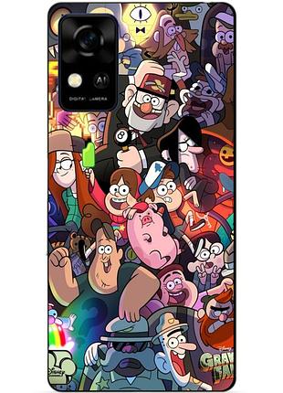 Чехол силиконовый бампер для zte blade a31 с рисунком гравити фолз gravity falls