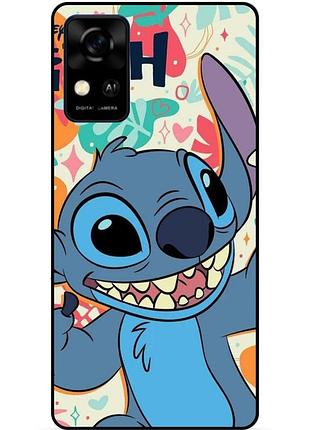 Чехол силиконовый бампер для zte blade a31 с рисунком stitch стич
