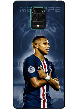 Силіконовий бампер чохол для xiaomi redmi note 9s з малюнком мбаппе псж mbappe
