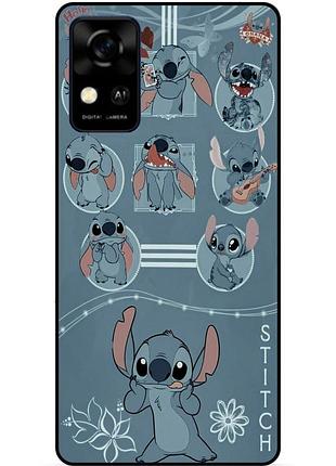 Чехол силиконовый бампер для zte blade a31 с картинкой стич stitch