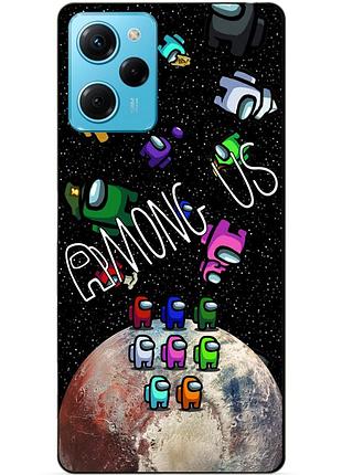 Силіконовий чохол бампер для xiaomi redmi note 12 pro speed edition з малюнком амонг ас among us