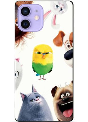 Силіконовий чохол бампер для iphone 12 mini з малюнком таємне життя домашніх животних