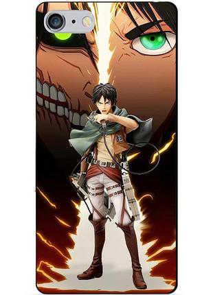 Силиконовый чехол бампер для iphone 6 plus с рисунком атака титанов attack on titan