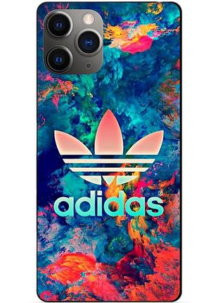 Силіконовий чохол бампер для iphone 11 pro max з малюнком адідас