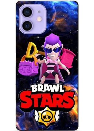 Силиконовый чехол бампер для iphone 12 mini с героем космический бравл мортис