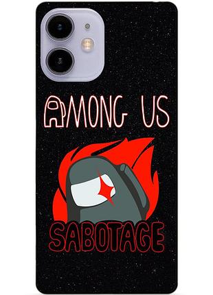 Силіконовий чохол бампер для iphone 11 з малюнком among us амонг ас саботаж