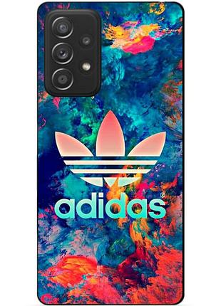 Силіконовий чохол бампер для samsung a52 з малюнком адідас
