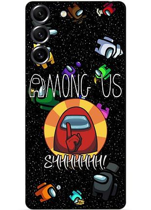 Силиконовый чехол бампер для samsung s21 fe с рисунком among us амонг ас