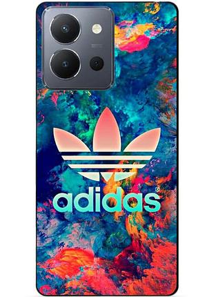Силіконовий чохол бампер для vivo y36 з малюнком адідас