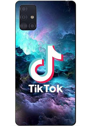 Силіконовий чохол бампер для samsung a71 з малюнком tik tok тік ток